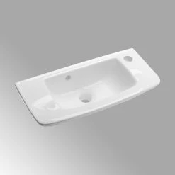 Buy 😍 Renovators Supply Manufacturing White Rectangular Wall Mount Bathroom Vessel Sink With Overflow And Faucet Holes 🎉