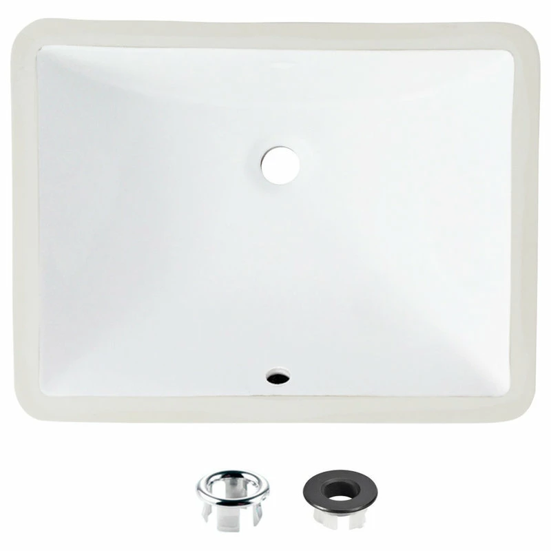 Best Sale ✨ STYLISH 20" Porcelain Rectangular Undermount Bathroom Sink With Overflow ⌛ 3 Best Sale ✨ STYLISH 20" Porcelain Rectangular Undermount Bathroom Sink With Overflow ⌛
