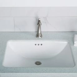Cheapest ❤️ Kraus USA, Inc. Elavo Ceramic Rectangle Undermount Bathroom Sink, White 🔥 -Bathroom Sinks Shop f3b1aeb70254a7b2 6239 w800 h800 b0 p0