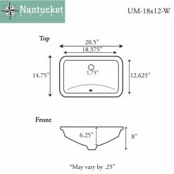 Outlet ๐คฉ Nantucket Sinks 18"x12" Undermount Ceramic Sink, White ๐คฉ 23 Outlet ๐คฉ Nantucket Sinks 18"x12" Undermount Ceramic Sink, White ๐คฉ -Bathroom Sinks Shop f5013421015ee86f 0395 w800 h800 b1 p0