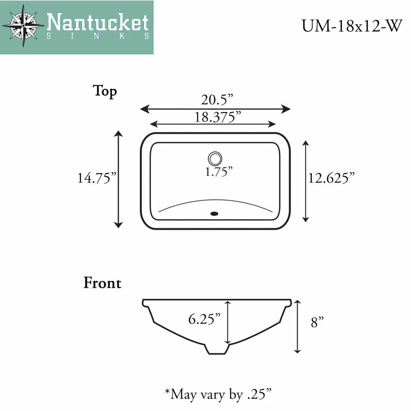 Outlet ๐คฉ Nantucket Sinks 18"x12" Undermount Ceramic Sink, White ๐คฉ 13 Outlet ๐คฉ Nantucket Sinks 18"x12" Undermount Ceramic Sink, White ๐คฉ - Image 11