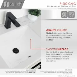 Best Sale ✨ STYLISH 20" Porcelain Rectangular Undermount Bathroom Sink With Overflow ⌛ 18 Best Sale ✨ STYLISH 20" Porcelain Rectangular Undermount Bathroom Sink With Overflow ⌛ -Bathroom Sinks Shop f691b0ad00439820 5821 w800 h800 b0 p0