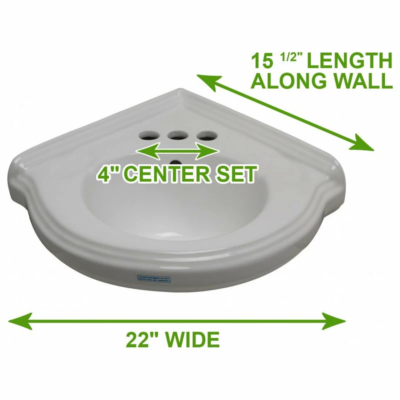 Buy โจ Renovators Supply Manufacturing Wall Mount Corner Small Bathroom Sink White Gloss China Portsmouth With Bracket ๐งจ 7 Buy โจ Renovators Supply Manufacturing Wall Mount Corner Small Bathroom Sink White Gloss China Portsmouth With Bracket ๐งจ - Image 5