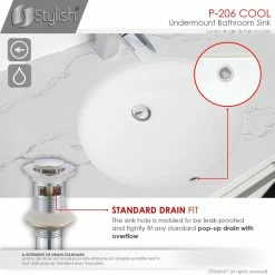 Best deal 𧨠STYLISH 19" Oval Undermount Ceramic Bathroom Sink With 2 Overflow Finishes π 20 Best deal 𧨠STYLISH 19" Oval Undermount Ceramic Bathroom Sink With 2 Overflow Finishes π -Bathroom Sinks Shop f921a2a600439ffe 8549 w800 h800 b0 p0