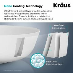 Best Sale 🎉 Kraus USA, Inc. Natura Rectangle Vessel Bathroom Sink, Stone Resin Solid Surface 😀 -Bathroom Sinks Shop f981826e0254a7b3 6285 w800 h800 b0 p0