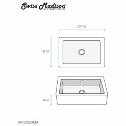 Coupon 😀 Swiss Madison Voltaire Ceramic Rectangle Vessel Sink, Matte Black 😍 -Bathroom Sinks Shop fa211ddd0000857c 8656 w800 h800 b1 p0