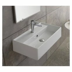 New ๐งจ Scarabeo Ceramiche 23.6" White Ceramic Wall Mounted Or Vessel Sink, One Hole ๐ 6 New ๐งจ Scarabeo Ceramiche 23.6" White Ceramic Wall Mounted Or Vessel Sink, One Hole ๐ -Bathroom Sinks Shop ff61d07a06f45e7b 6717 w800 h800 b0 p0