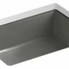 Hot Sale 👏 Kohler Verticyl Rectangle Under-Mount Bathroom Sink, Thunder Grey 🧨 -Bathroom Sinks Shop home design 11