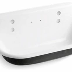Hot Sale 🧨 Kohler Brockway 3' Wall-Mounted Wash Sink With 2 Faucet Holes, White 🔥