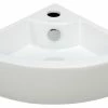 Hot Sale 👏 Elite Sinks Porcelain White Wall-Mounted Corner Sink 🎉 -Bathroom Sinks Shop home design 24