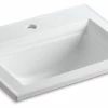Promo ❤️ Kohler Memoirs Stately Drop-In Bathroom Sink With Single Faucet Hole, White 🌟 -Bathroom Sinks Shop home design 31