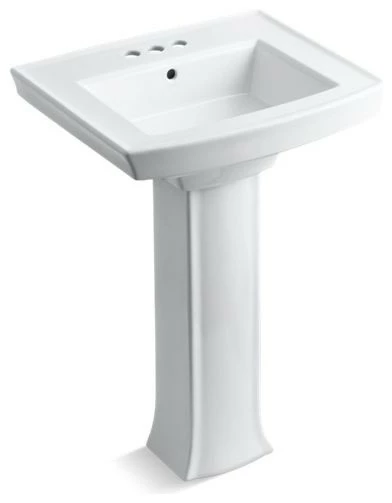 Best Pirce ๐ Kohler Archer Pedestal Bathroom Sink With 4" Centerset Faucet Holes, White ๐ 3 Best Pirce ๐ Kohler Archer Pedestal Bathroom Sink With 4" Centerset Faucet Holes, White ๐
