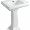 Coupon 🤩 Kohler Memoirs Classic 24" Pedestal Bathroom Sink With Single Faucet Hole, White 🔔 -Bathroom Sinks Shop home design 48