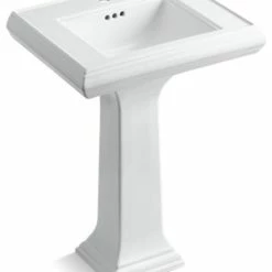 Coupon 🤩 Kohler Memoirs Classic 24" Pedestal Bathroom Sink With Single Faucet Hole, White 🔔