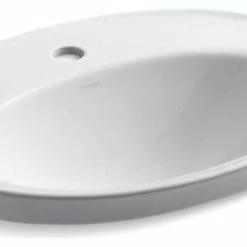 Cheapest 🤩 Kohler Serif Drop-In Bathroom Sink With Single Faucet Hole, White ✔️