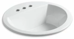 Cheap 🤩 Kohler Bryant Round Drop-In Bathroom Sink With 4" Centerset Faucet Holes, White 🎉
