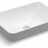 Promo 🎁 Kohler Vox Rectangle Vessel Bathroom Sink, White 🔥 -Bathroom Sinks Shop home design 6