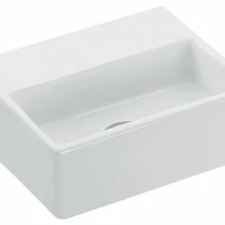Coupon ✨ WS Bath Collections Quattro 30.00 Bathroom Sink, Ceramic White, No Faucet Hole 😍