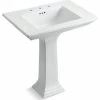 Cheap 🔥 Kohler Memoirs Stately 30" Pedestal Bathroom Sink W/ 8" Widespread Holes, White 😉 -Bathroom Sinks Shop home design 63