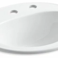 Brand new ❤️ Kohler Pennington Drop-In Bathroom Sink With 8" Widespread Faucet Holes, White 😀