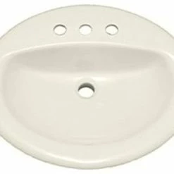 Deals 😉 PROFLO PF20174 20-1/2" Self Rimming (Drop-In) Oval Bathroom Sink - Biscuit 🎉