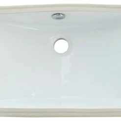 Discount 🎉 Kingston Brass Fauceture Rectangular Undermount Bathroom Sink, White 🌟