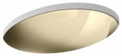Buy 🥰 Kohler Rhythm Oval Under-Mount Bathroom Sink, Mirror French Gold 🔔